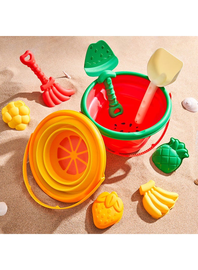 Xst Children's Beach Toys, Foldable Bucket For Toddlers, Sand Digging Tools, Shovel, Water Bucket, Portable, Birthday Gift - Image 1