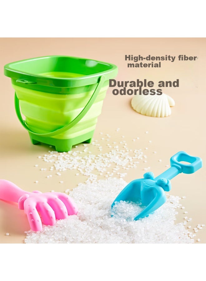 Xst Children's Beach Toys, Foldable Bucket For Toddlers, Sand Digging Tools, Shovel, Water Bucket, Portable, Birthday Gift - Image 3