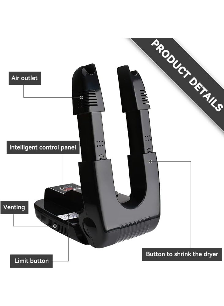 Adjustable Electric Shoe Dryer – Timer & Antibacterial Function for Shoes, Hats, Socks & Ski Gear - Image 2