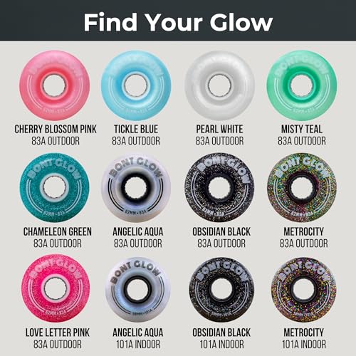 Bont Glow Light Up LED INDOOR Roller Skate Wheels – 58x32mm 101A | Pack of 4 | For Jam, Shuffle and Rhythm Skating (Metro City) - Image 4