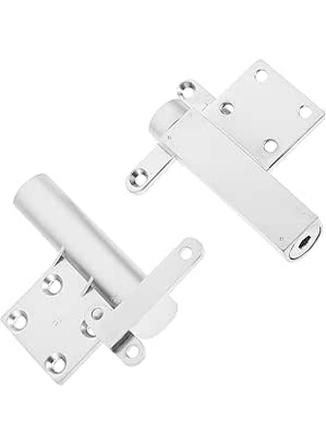 Zinc Alloy Hidden Self Supporting Cabinet Hinges Soft Close Buffer For Glass Furniture Silver - Image 1