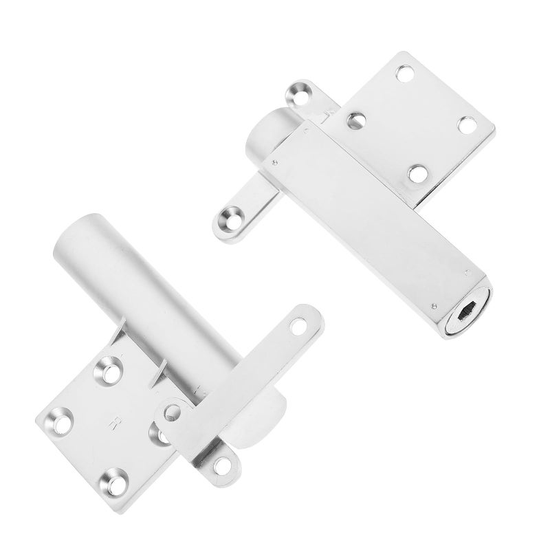 Zinc Alloy Hidden Self Supporting Cabinet Hinges Soft Close Buffer For Glass Furniture Silver - Image 2