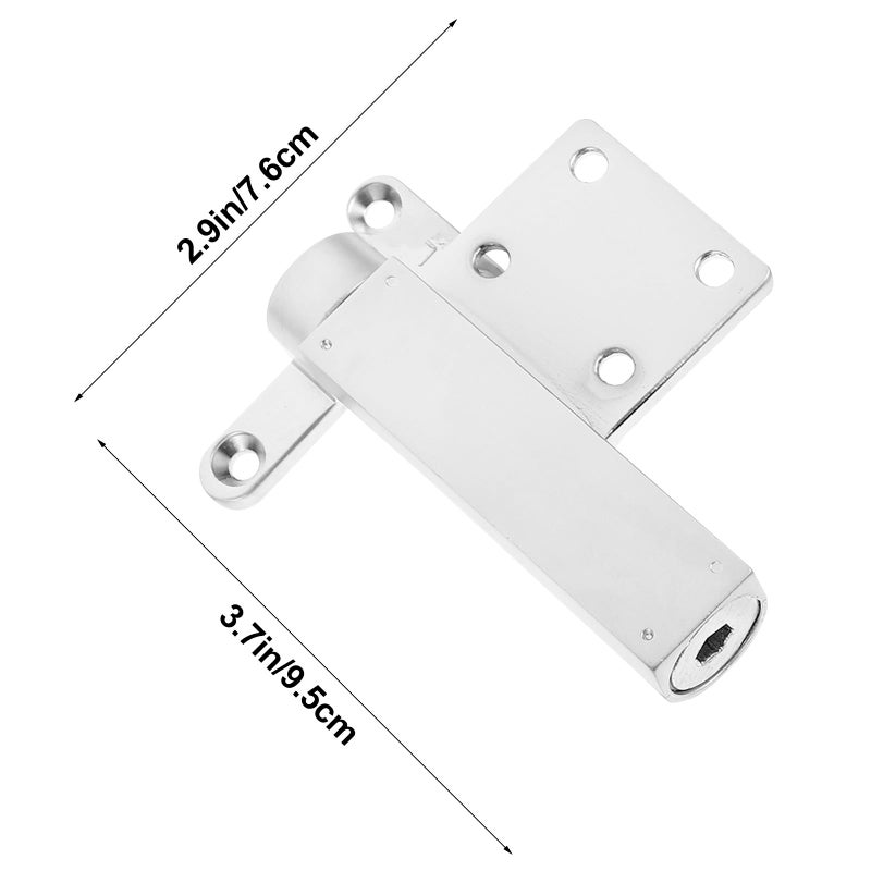 Zinc Alloy Hidden Self Supporting Cabinet Hinges Soft Close Buffer For Glass Furniture Silver - Image 3