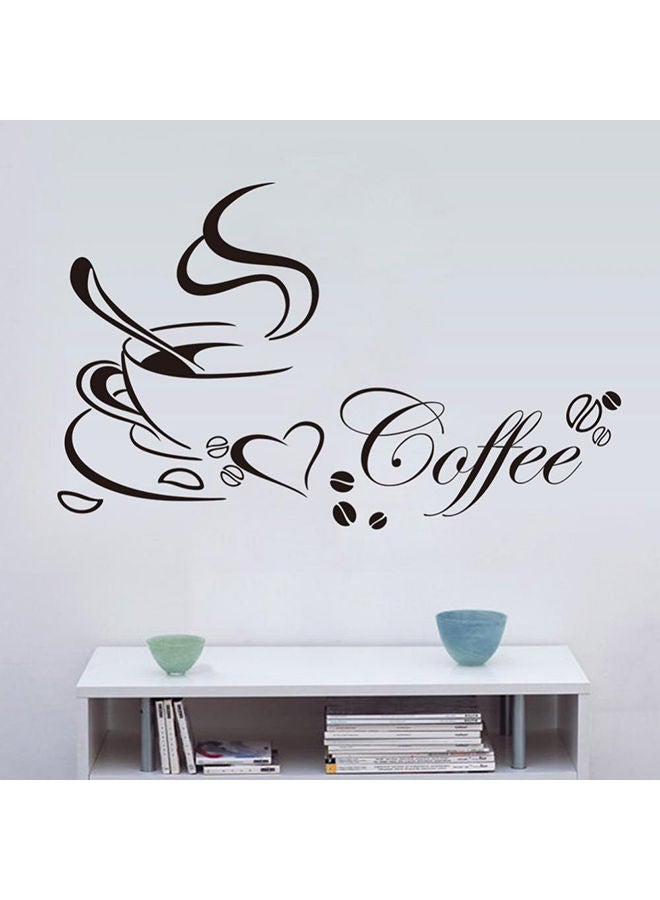 NIBEMINENT Coffee Cup Sitting Room Background Wall Stickers In The Kitchen Black 60 x 50cm - Image 3