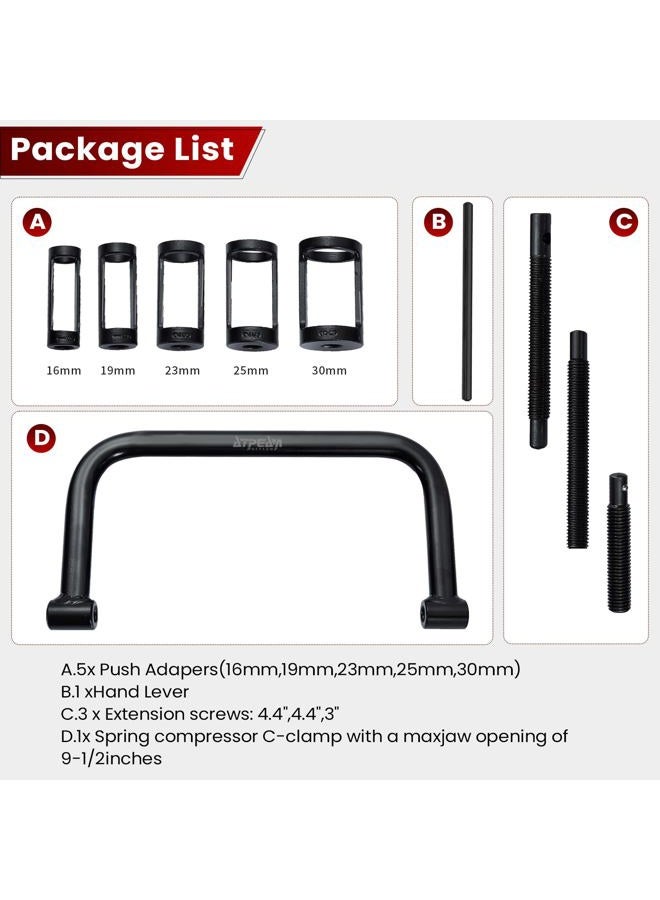 ATPEAM مجموعة أدوات ضاغط نابض الصمام الأوتوماتيكي C Clamp مناسبة للدراجات النارية، ATV، السيارات، ومعدات المركبات ذات المحركات الصغيرة - Image 4