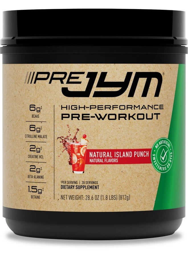 JYM Supplement Science Pre JYM Pre Workout Powder - BCAAs, Creatine HCI, Citrulline Malate, Beta-Alanine, Betaine, and More Naturally Flavored Island Punch Flavor, 30 Servings - pzsku/ZFD18D07F97957DB09B9CZ/45/_/1735907724/5c6df49d-cb1e-4446-a713-e4804a4f3b30