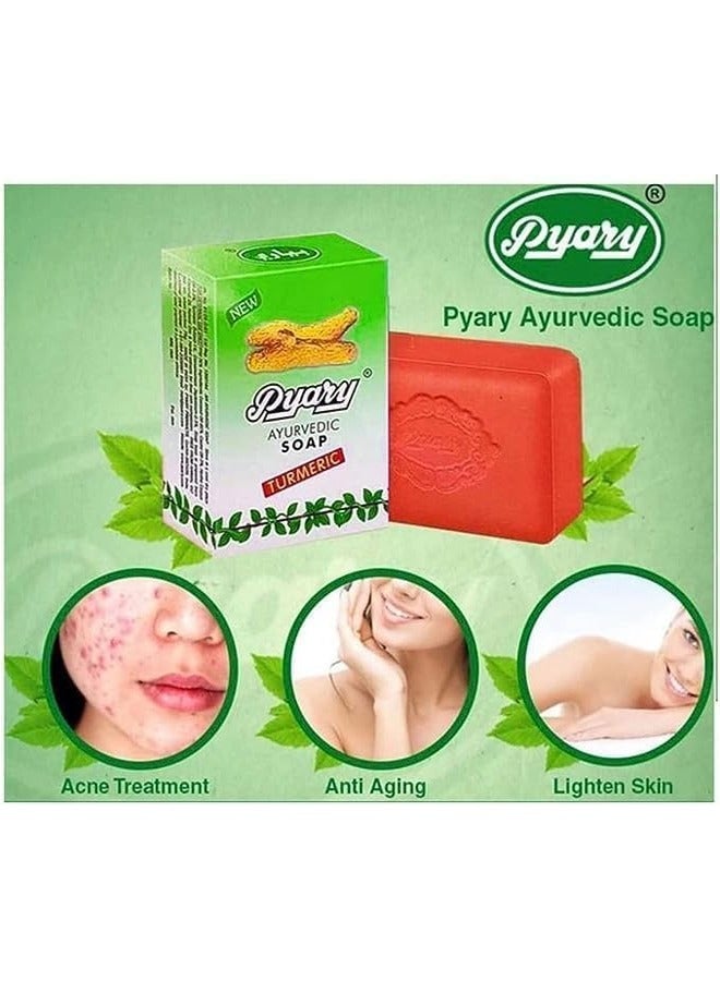 Pyary Ayurvedic Soap 6 Pcs Green - Image 2