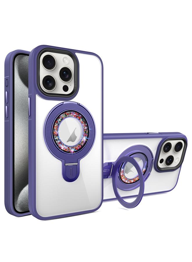 اس-توب جراب لهاتف iPhone 15 Pro Max مع حامل MagSafe Flip Cover كامل من مادة TPU+PC الشفافة - Image 1