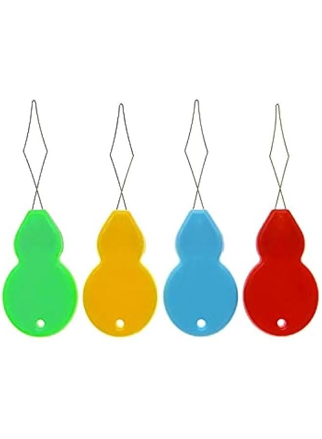 Arabest 30 Pieces Gourd Shaped Plastic Needle Threaders, Plastic Wire Loop DIY Needle Threader Hand Machine Sewing Tool for Sewing Crafting with Clear Box, 4 Colors Random - Image 4