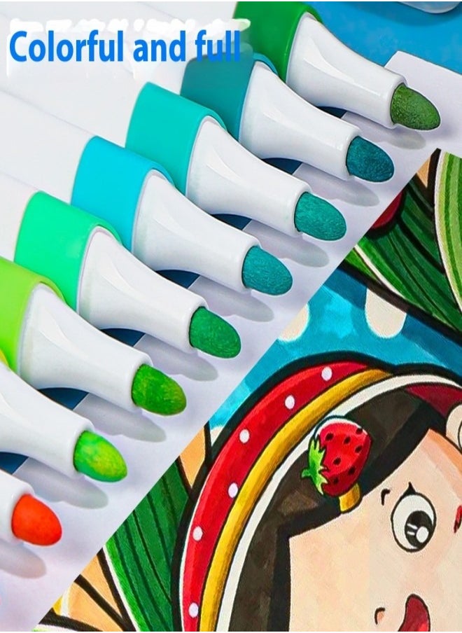 HUA JIE Acrylic Paint Marker Set - 36 Colors Waterproof, Quick-Dry, Opaque Graffiti Pens - DIY Art Markers for Kids and Adults  - Image 3