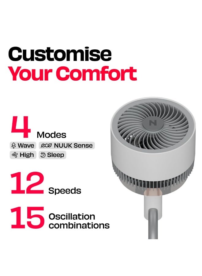 NUUK HALO v2 LINKD Smart 3D Air Circulator Fan | BLDC Motor | 12 Speed Modes | Horizontal + Vertical Oscillation | Mood Lamp | Remote + App Control | Ultra-silent High Speed Standing Fan for Home - Image 5