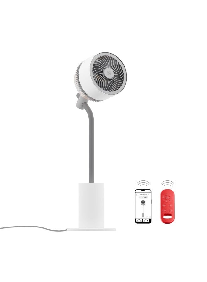 NUUK HALO v2 LINKD Smart 3D Air Circulator Fan | BLDC Motor | 12 Speed Modes | Horizontal + Vertical Oscillation | Mood Lamp | Remote + App Control | Ultra-silent High Speed Standing Fan for Home - Image 1