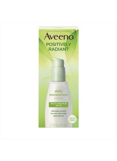 Aveeno Positively Radiant Daily Facial Moisturizer with Total Soy Complex and Broad Spectrum SPF 30 Sunscreen, Oil-Free and Non-Comedogenic, 2.5 fl. oz  - Image 2