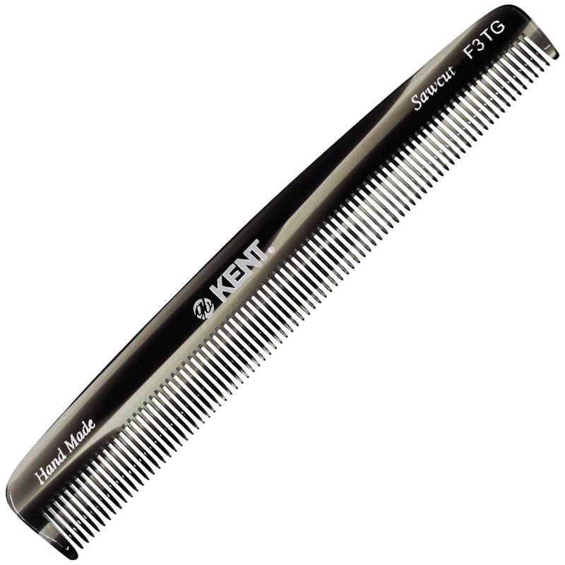 Kent F3T Black Graphite Fine Tooth Comb - Hair Parting and Straightening Comb for Men's & Women's Dandruff Remover, Saw Cut and Hand Polished Made in England - Image 1