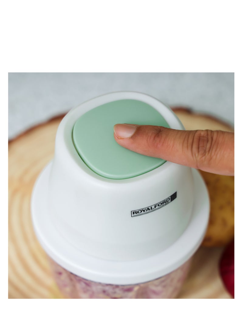 Royalford - Portable Mini Food Processor, 250ml PP & PET Bowl, RF10411 | Rechargeable Food Processor with USB Cable | Swirl Sharpe Blade | One-Touch Button | 1300mAh Battery - Image 1