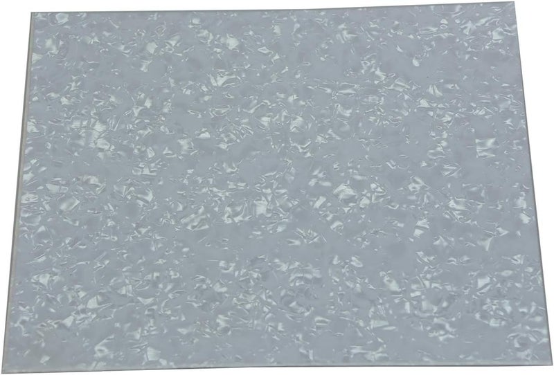 KAISH 25x20cm Acoustic Guitar Self Adhesive Scratch Plate Sheet Pickguard Material Sheet WhitePearl - Image 1