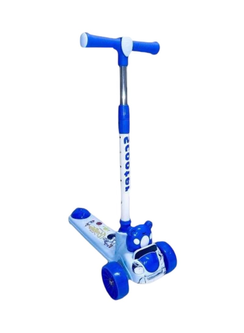 Scooter  Blue Bear Car Scooter for Kids – 3-Wheel Ride with Cartoon Design & Adjustable Handle - Image 2
