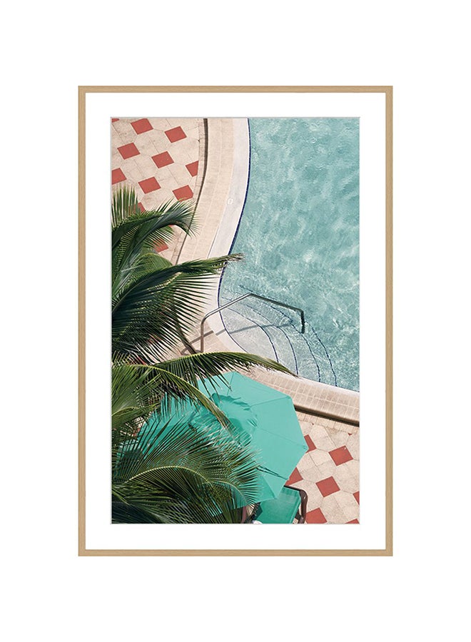 DANUBE HOME Latin Pool and Palm Wall Art with Glass Frame – Tropical Coastal Framed Print for Living Room, Bedroom & Office – Modern Home Décor, Ready to Hang & Perfect Gift Idea 60X90Cm  - Image 2