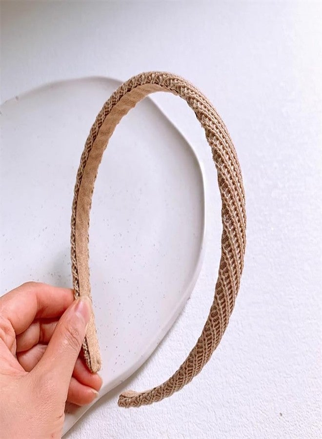 DRESHOW 4 Pack Headbands for Women Thin Knitted Hairbands Turban Vintage Boho Head Bands Fashion Non Slip Head Wraps Hoop Hair Accessories - Image 5