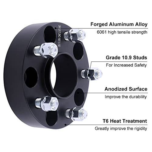 DCVAMOUS 4PC Black 5x100 Hubcentric Wheel Spacers 1.5 Inch with 12x1.25 Studs Compatible with Subaru 5 Lug for 2013-2022 BRZ | 1995-2022 Impreza WRX | 1998-2018 Forester | 2013-2022 XV Crosstrek - Image 5
