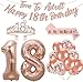 Inspireyee Rose Gold 18th Birthday Decorations for Girls Rose Gold 18th Birthday Banner 18th Birthday Sash 18th Tiara 40 Inch NO 18 Rose Gold Foil Balloons Rose Gold Confetti Balloons 18th Rose Gold Party Set - Image 3
