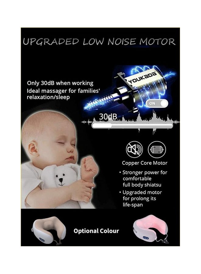 Toshionics Rechargeable Electric U Shaped Memory Foam Kneading Vibration Neck Head Support Pillow Travel Massager Relief Cervical Pain For Muscles Fatigue And Muscle Soreness Suitable For Travelling - Image 3