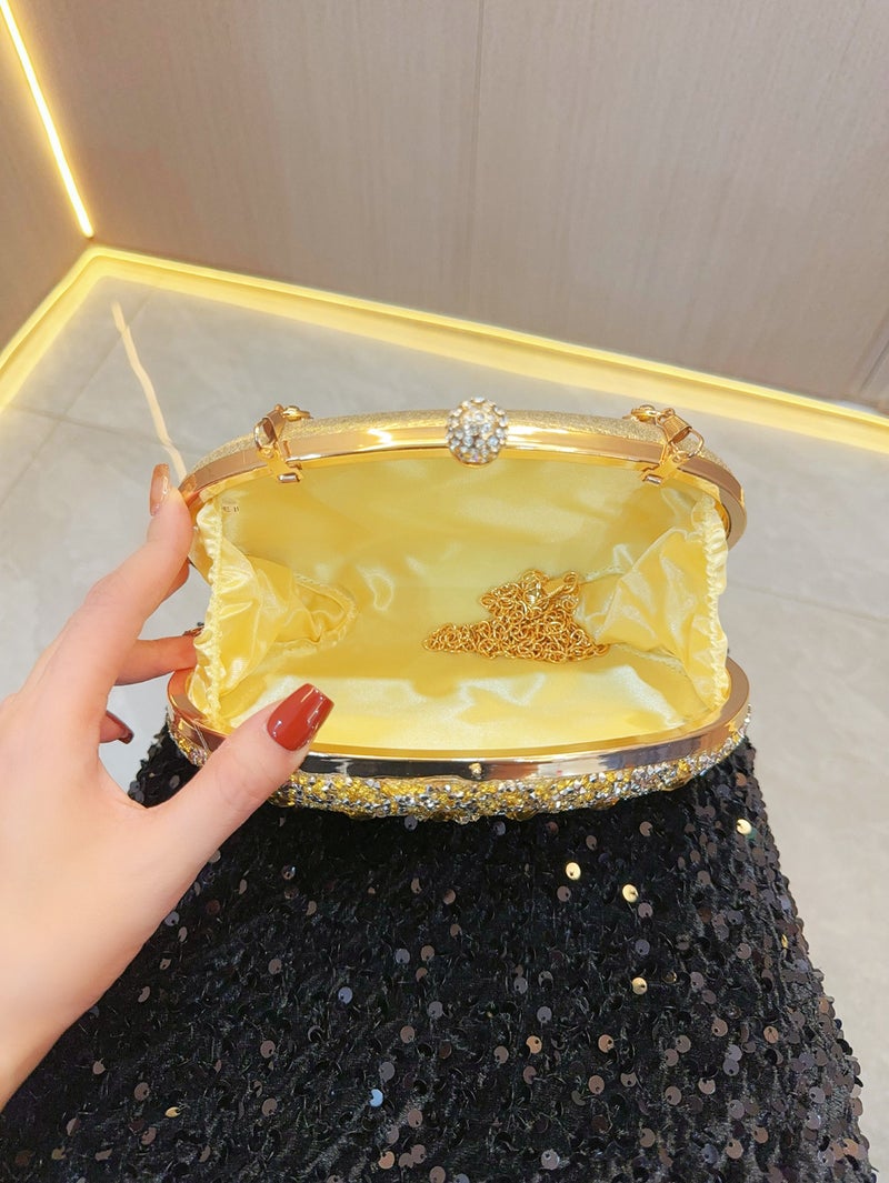 New Banquet Bag Handbag Diamond-Encrusted Small Bag Women'S Fashion Celebrity Clutch Crossbody Evening Bag - Image 5