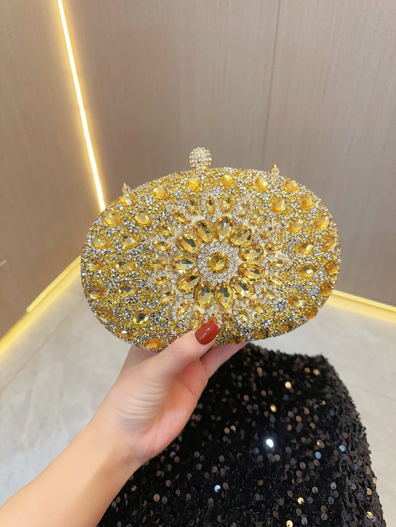 New Banquet Bag Handbag Diamond-Encrusted Small Bag Women'S Fashion Celebrity Clutch Crossbody Evening Bag - Image 2
