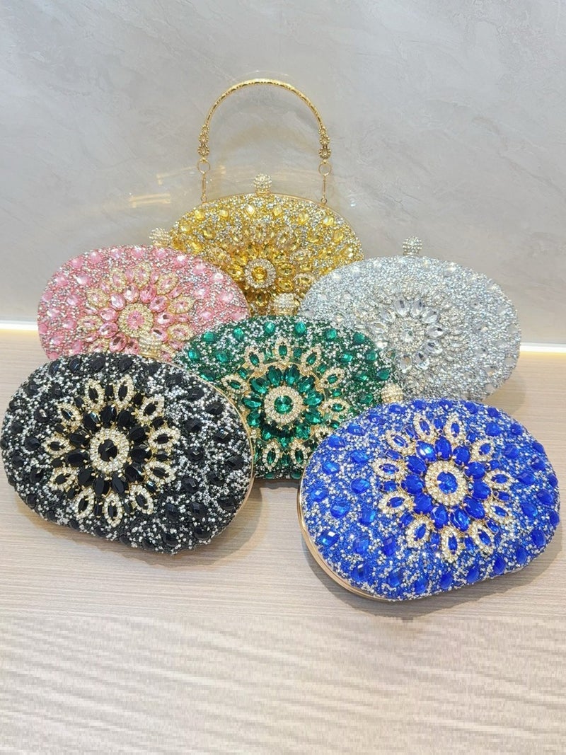New Banquet Bag Handbag Diamond-Encrusted Small Bag Women'S Fashion Celebrity Clutch Crossbody Evening Bag - Image 3