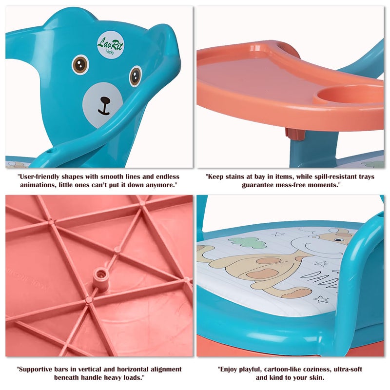 LavRit Plastic Baby Feeding Chair, with Tray Chair/Booster Plastic Chair for Kids/Feeding Chair for Kids,Portable Eating/Safe Chair(1-3 Years)/Upto 20 Kgs - Image 2