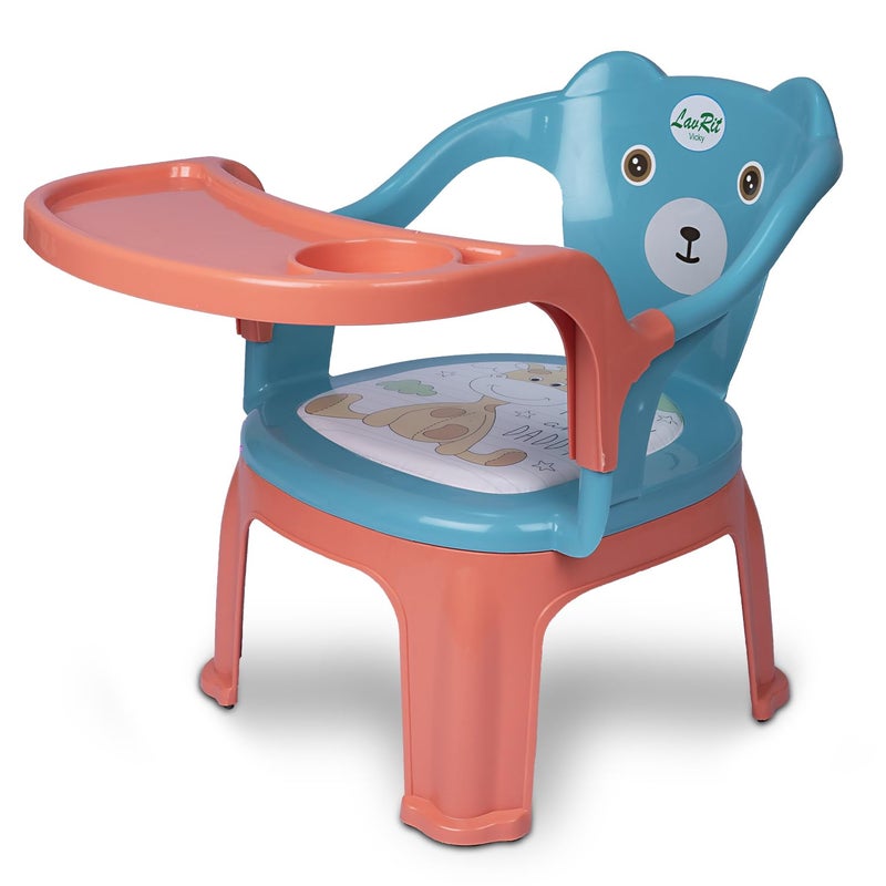 LavRit Plastic Baby Feeding Chair, with Tray Chair/Booster Plastic Chair for Kids/Feeding Chair for Kids,Portable Eating/Safe Chair(1-3 Years)/Upto 20 Kgs - Image 1