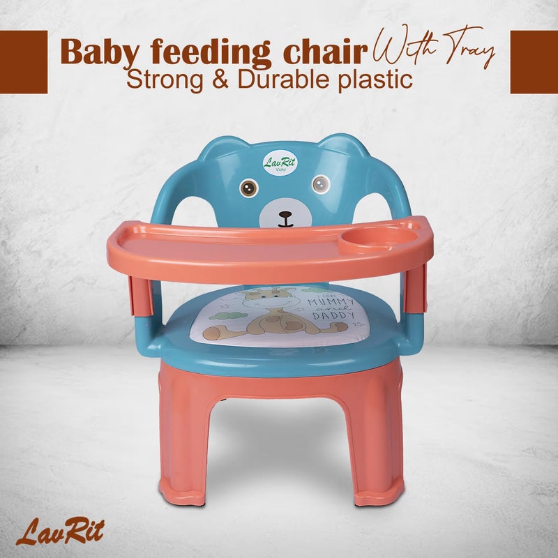 LavRit Plastic Baby Feeding Chair, with Tray Chair/Booster Plastic Chair for Kids/Feeding Chair for Kids,Portable Eating/Safe Chair(1-3 Years)/Upto 20 Kgs - Image 5