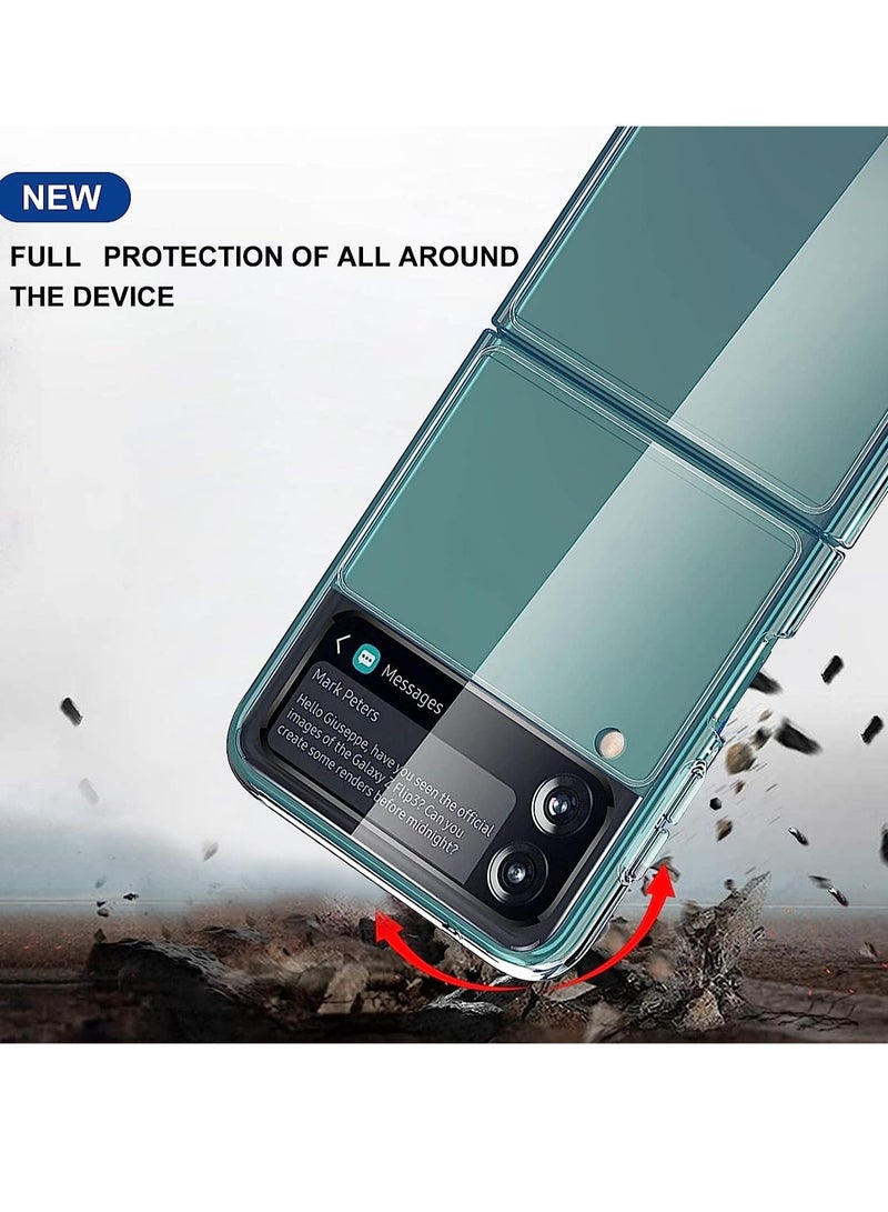 ELTRAZONE Case for Samsung Galaxy Z Flip3, Crystal Clear Hard PC Anti-Scratch Protective Case, Cell Phone Cover Cases for Samsung Galaxy Z Flip 3 5G - Image 5