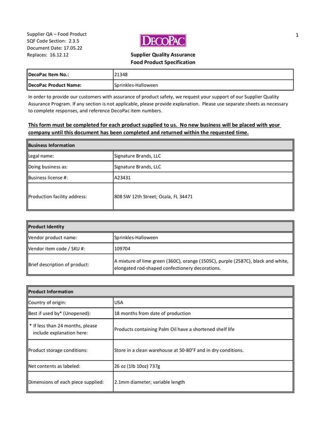 DecoPac رشات الحلوى 26 أونصة خليط رشات الهالوين رشات فاخرة في حاوية محمولة رشات صالحة للأكل للاحتفال بالكعك والكعك الصغير والبسكويت الهالوين - Image 5