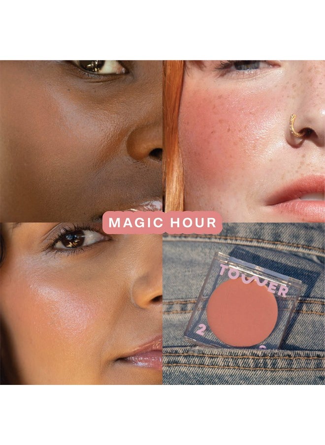 TOWER 28 Beachplease Luminous Tinted Balm Magic Hour | Multipurpose Cheek And Lip Cream Blush In Rosy Nude | Dewy Finish | Green Tea And Aloe Vera Extract  - Image 2