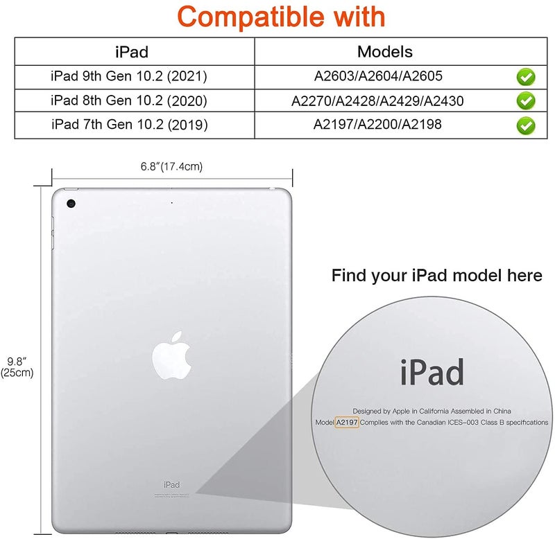 Newraturner Rotating Case for iPad 9th Generation (2021) / 8th Generation (2020) / 7th Gen (2019) 10.2 Inch --360 Degree Rotating Stand Protective Cover, Auto Sleep/Wake Function - Image 2