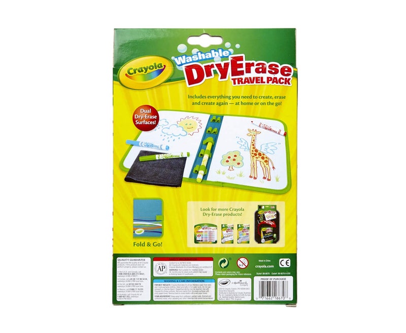Crayola Washable Dry Erase Travel Pack, Whiteboard for Kids, Ages 4, 5, 6, 7 - Image 5