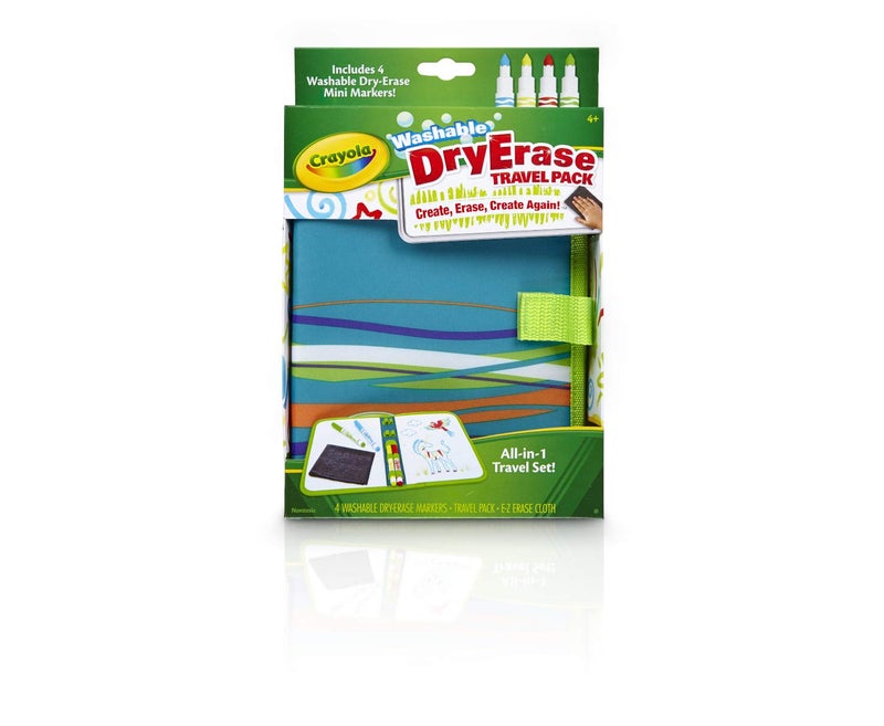 Crayola Washable Dry Erase Travel Pack, Whiteboard for Kids, Ages 4, 5, 6, 7 - Image 1