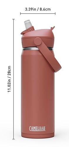 CamelBak Thrive Flip Straw Insulated Stainless Steel Water Bottle Sierra Red, 20oz - Image 3
