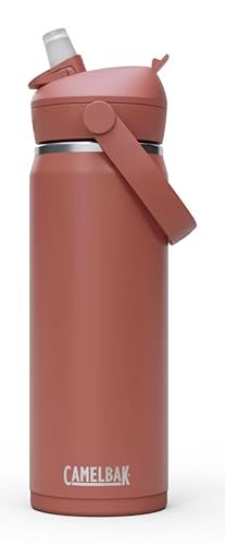 CamelBak Thrive Flip Straw Insulated Stainless Steel Water Bottle Sierra Red, 20oz - Image 1