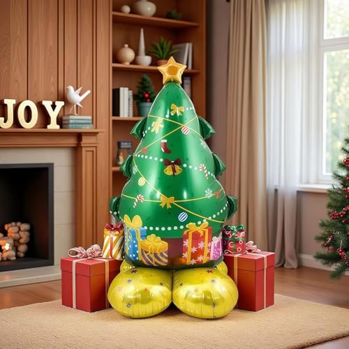 TOYXE Large 48" Inch Giant Christmas Tree Balloon, Self Standing Foil Balloon, Christmas Party Decorations, Birthday Party Supplies, Festive Holiday Celebration, 1Pc - Image 2