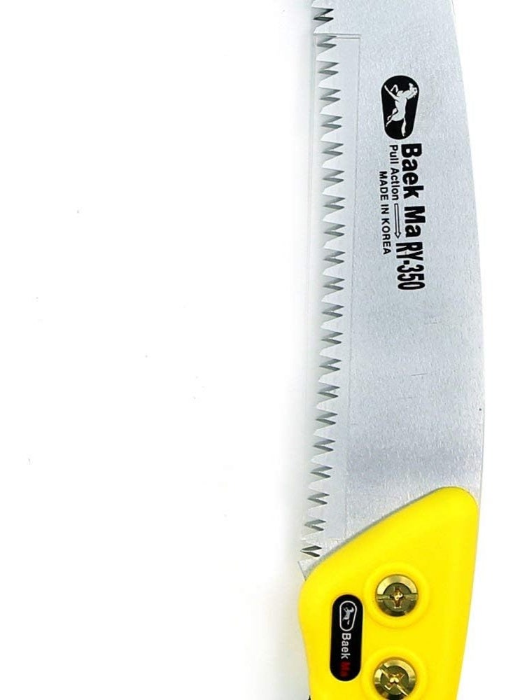 Baek Ma RY-350 Korean Professional Pruning Curved Saw – Heavy Duty Garden & Lawn Hand Saw Without Sheath | Sharp Tree Branch Cutter - Image 2