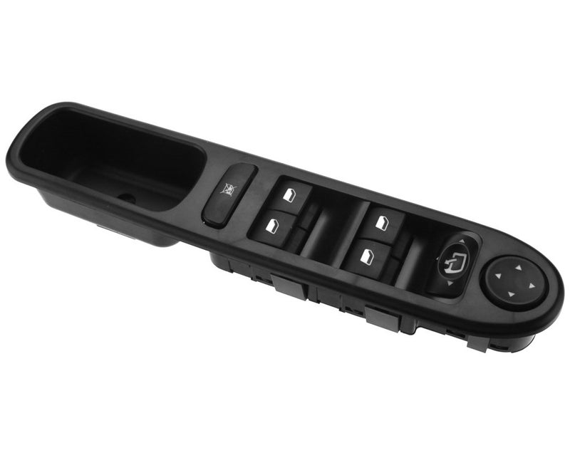 Micro Trader Electric Master Window Console Switch Control, Push Button, Black, Manual Operation, Compatible with Peugeot 307CC 307 SW CC OEM 6554.KT - Image 1