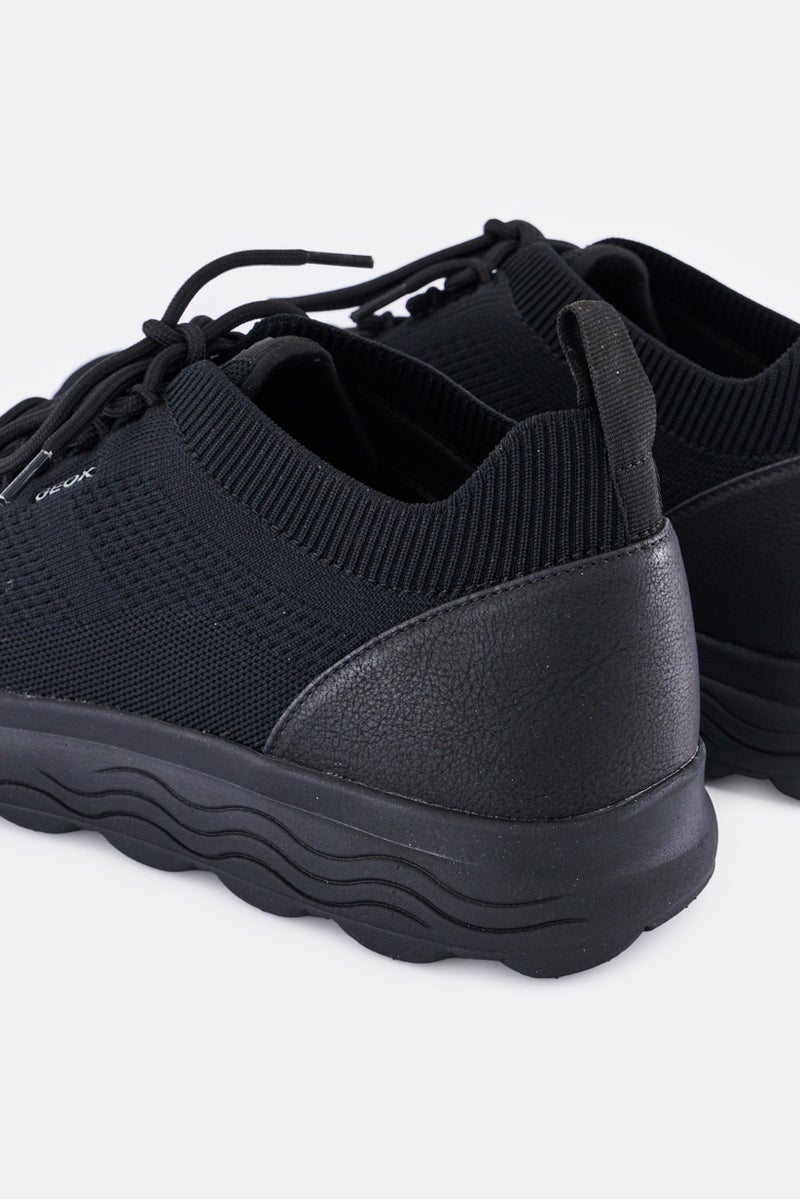 GEOX Men Spherica Lace Up Casual Shoes, Black  - Image 2