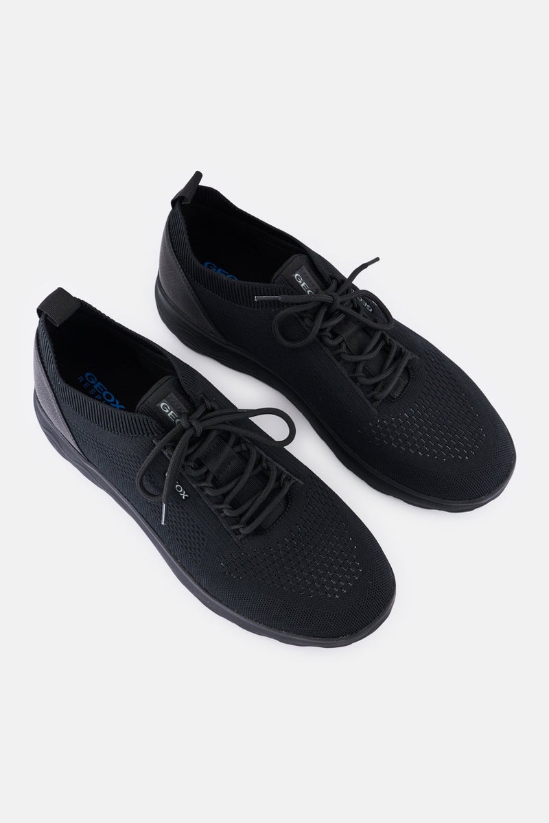 GEOX Men Spherica Lace Up Casual Shoes, Black  - Image 4