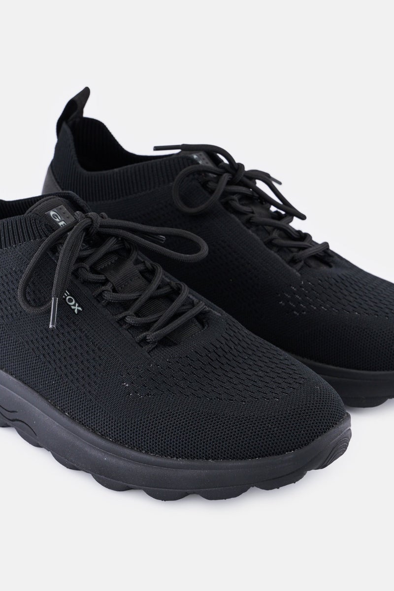 GEOX Men Spherica Lace Up Casual Shoes, Black  - Image 3