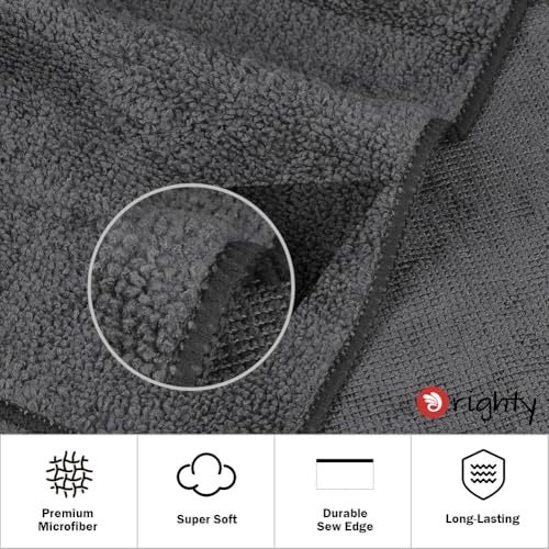 Orighty 6-Pack Grey Hand Towels - Quick Drying & Absorbent Microfiber Gym Towels 16x28 inches - Lightweight & Thin Grey Yoga Towel - Multi-Purpose Camping Towel for SPA, Hotel & Bathroom - Image 2