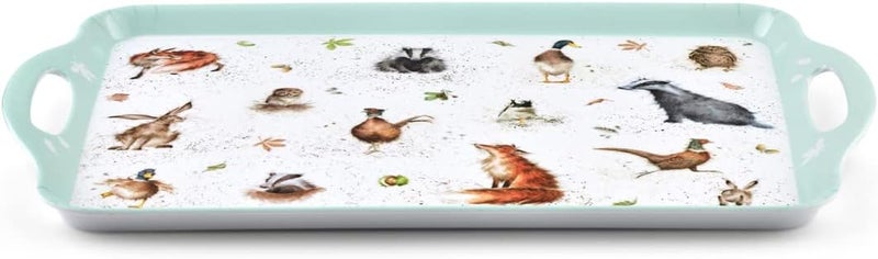 Pimpernel Wrendale Designs Collection Large Handled Tray  Serving Tray for Lunch Coffee or Breakfast  Made of Melamine for Indoor and Outdoor use  Measures 189 x 116  Dishwasher Safe - Image 2
