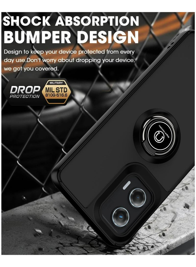 Case Cover For Motorola G24 4G , 360°Rotating Kickstand Ring + Support Magnetic Car Mount + Slim Thin PC&TPU Shockproof Mobile Phone Case - Image 2