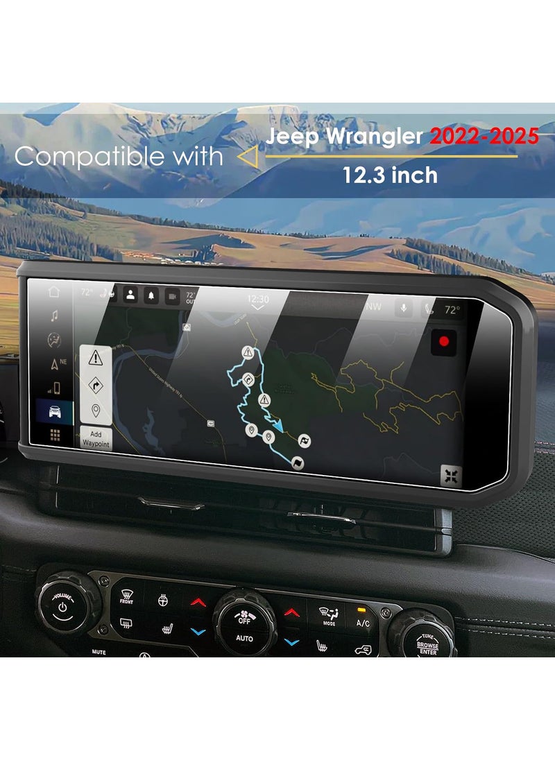 Simpeak Simpeak 2Pack 9H Screen Protector Compatible with Jeep Wrangler JL 2025 2024 123Inch Touchscreen Accessories AntiScratch Sensitive Touch  - Image 2